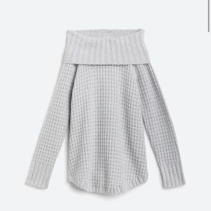 Raymond Waffle Cowl Neck Pullover